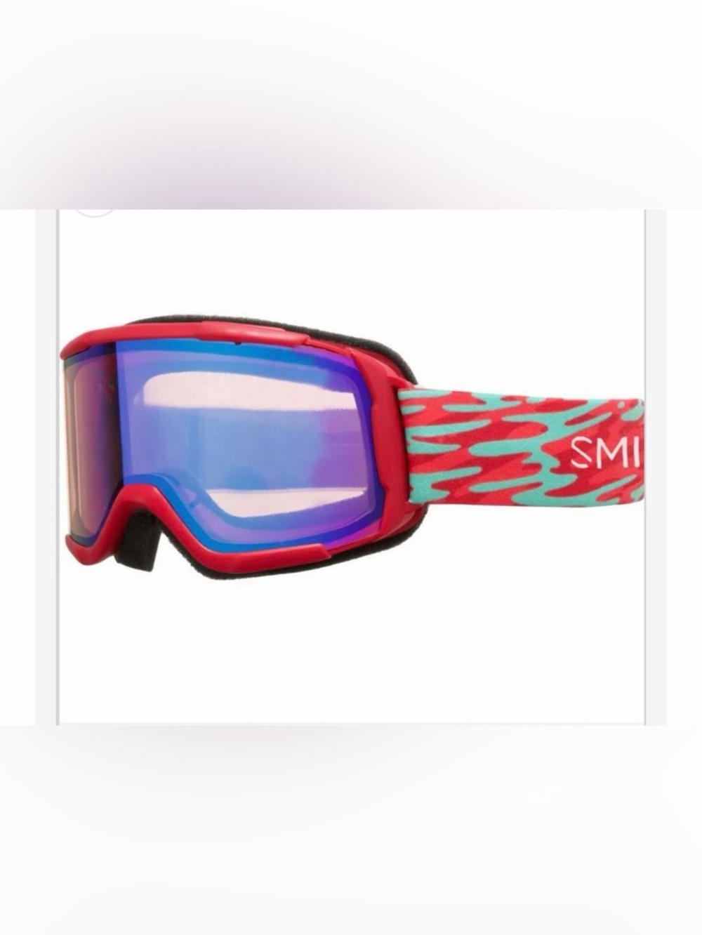 Smith Junior Daredevil Goggles Blue Sensor Mirror Lens Red Swirl NWT Kids